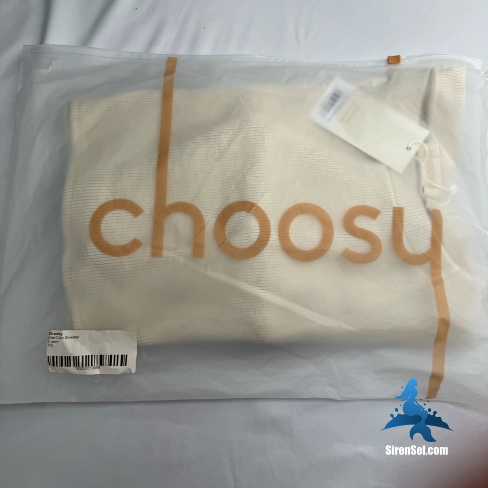 1158 NWT Choosy Elsa Crop Sweater Ribbed – XS – Cream - Picture 11 of 12